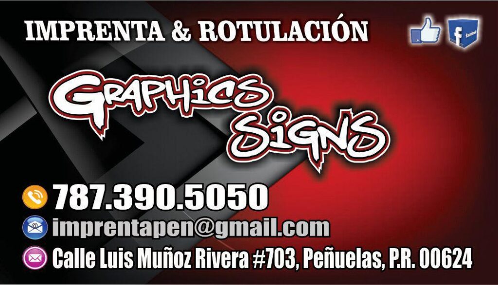 Graphics sign